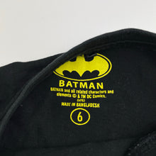 Load image into Gallery viewer, Boys DC Comics, Batman cotton long sleeve tee / top, cracked print, FUC, size 6,  
