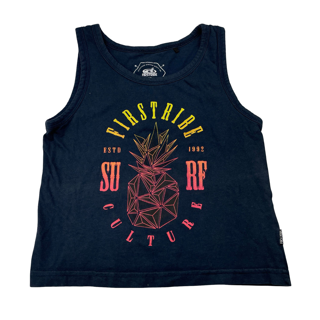 Boys FIRSTRIBE, navy cotton singlet / tank top, FUC, size 4,  