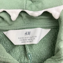 Load image into Gallery viewer, Boys H&amp;M, fleece lined novelty zip hoodie sweater, GUC, size 2,  