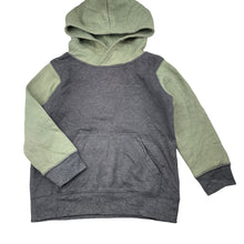 Load image into Gallery viewer, Boys H&amp;T, green &amp; grey fleece lined hoodie sweater, pilling, FUC, size 5,  