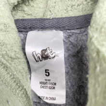 Load image into Gallery viewer, Boys H&amp;T, green &amp; grey fleece lined hoodie sweater, pilling, FUC, size 5,  