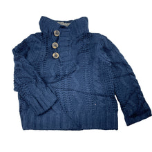 Load image into Gallery viewer, Boys Pumpkin Patch, navy chunky knit sweater / jumper, EUC, size 1,  