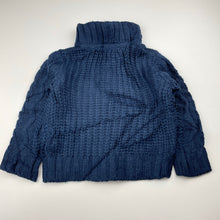 Load image into Gallery viewer, Boys Pumpkin Patch, navy chunky knit sweater / jumper, EUC, size 1,  