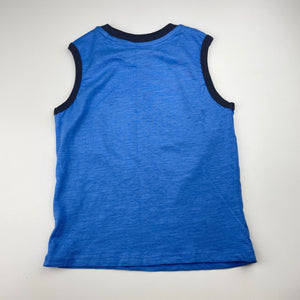 Boys Tilt, blue cotton singlet / tank top, EUC, size 3,  