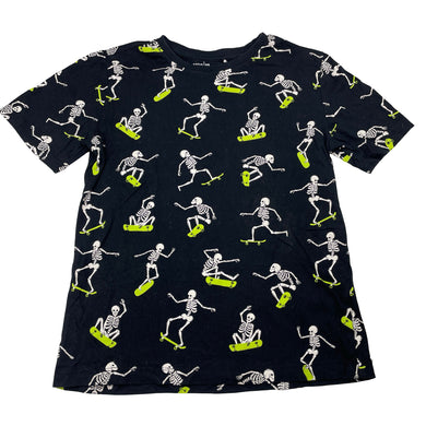Boys Anko, cotton tee / top, skeleton, skateboard, GUC, size 10,  