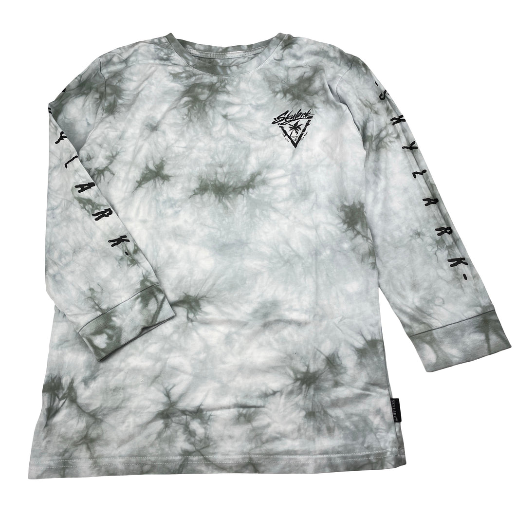 Boys SKYLARK, tie dyed cotton long sleeve tee / top, EUC, size 8,  