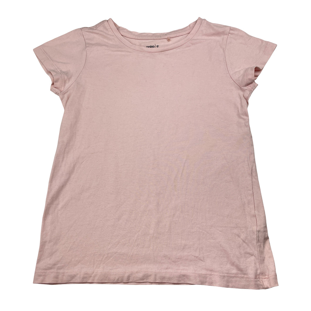 Girls Anko, pink cotton tee / top, FUC, size 9,  