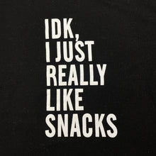 Load image into Gallery viewer, Unisex SHEIN, black tee / top, snacks, GUC, size 6,  