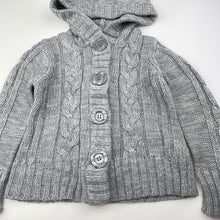 Load image into Gallery viewer, Unisex Pumpkin Patch, chunky knit hooded cardigan / sweater, FUC, size 3,  