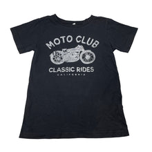 Load image into Gallery viewer, Boys Anko, black cotton tee / top, motorbike, FUC, size 7,  