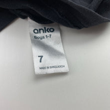 Load image into Gallery viewer, Boys Anko, black cotton tee / top, motorbike, FUC, size 7,  
