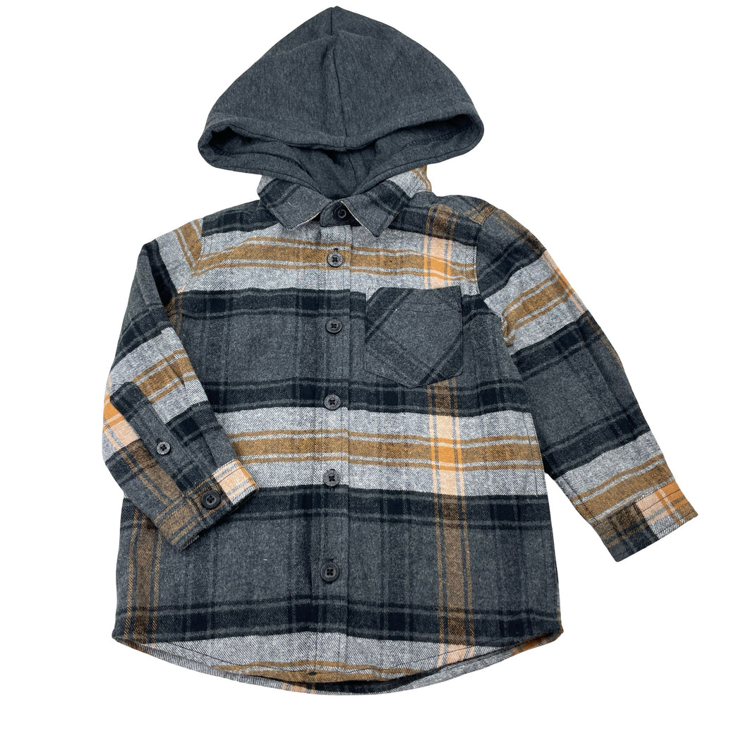 Boys Tilt, cotton long sleeve hooded shirt, EUC, size 2,  