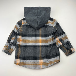 Boys Tilt, cotton long sleeve hooded shirt, EUC, size 2,  