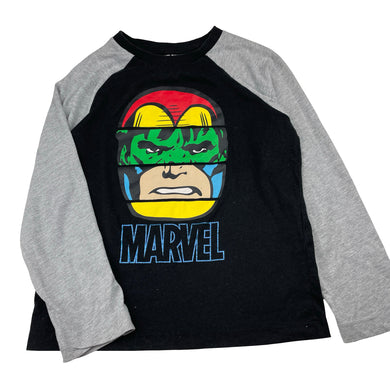Boys Marvel, superhero long sleeve pyjama top, GUC, size 10,  