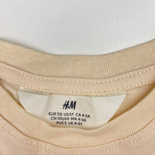 Load image into Gallery viewer, Girls H&amp;M, loose fit lightweight cotton tee / top, EUC, size 5,  