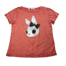 Load image into Gallery viewer, Girls H&amp;M, cotton tee / top, rabbit, GUC, size 5-6,  