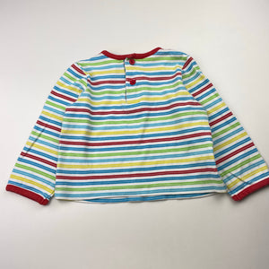 Boys Disney, striped cotton long sleeve top, FUC, size 2,  