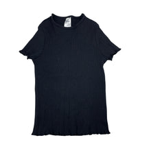 Load image into Gallery viewer, Girls Anko, black stretchy ribbed tee / top, EUC, size 8,  