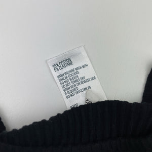 Girls Anko, black stretchy ribbed tee / top, EUC, size 8,  