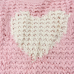 Girls Charlie & Me, pink chunky knit sweater / jumper, heart, NEW, size 3,  