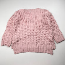 Load image into Gallery viewer, Girls Charlie &amp; Me, pink chunky knit sweater / jumper, heart, NEW, size 3,  