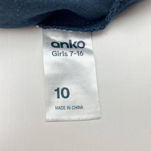 Girls Anko, navy cotton tee / top, EUC, size 10,  