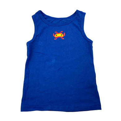 Boys Brilliant Basics, blue stretchy singlet top, GUC, size 4-6,  