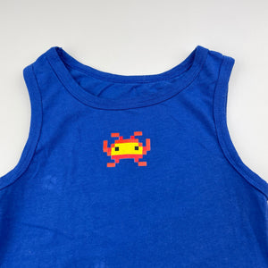 Boys Brilliant Basics, blue stretchy singlet top, GUC, size 4-6,  