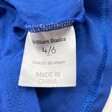Load image into Gallery viewer, Boys Brilliant Basics, blue stretchy singlet top, GUC, size 4-6,  