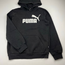 Load image into Gallery viewer, Unisex Puma, black fleece lined hoodie sweater, GUC, size 9-10,  