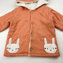 Load image into Gallery viewer, Girls Jack &amp; Milly, fleece lined cotton hooded jacket, FUC, size 1,  