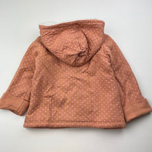 Load image into Gallery viewer, Girls Jack &amp; Milly, fleece lined cotton hooded jacket, FUC, size 1,  