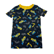 Load image into Gallery viewer, Boys Kirkland, pyjama tee / top, diggers &amp; dinosaurs, GUC, size 5,  