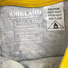 Load image into Gallery viewer, Boys Kirkland, pyjama tee / top, diggers &amp; dinosaurs, GUC, size 5,  
