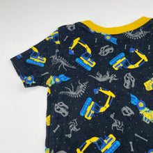 Load image into Gallery viewer, Boys Kirkland, pyjama tee / top, diggers &amp; dinosaurs, GUC, size 5,  