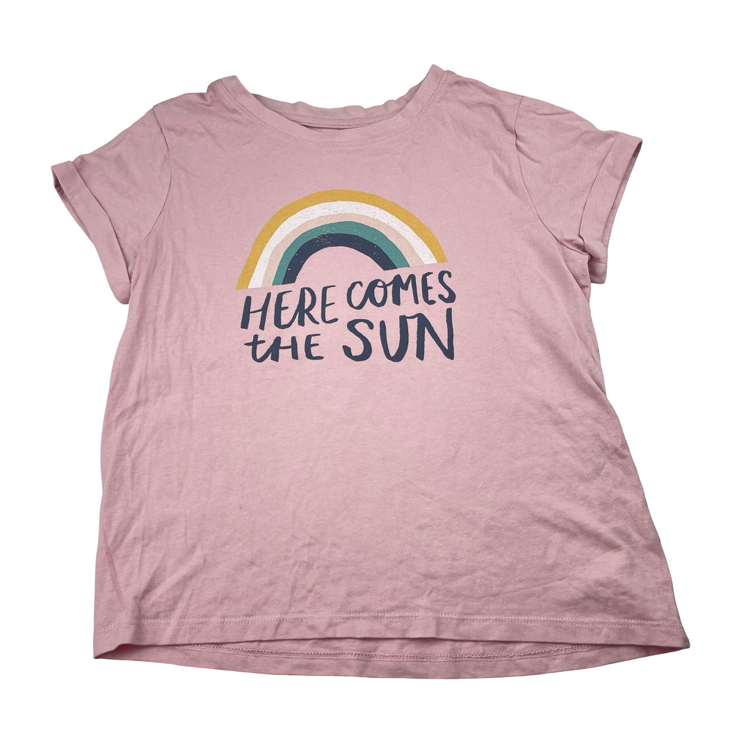 Girls Target, organic cotton tee / top, rainbow, FUC, size 10,  