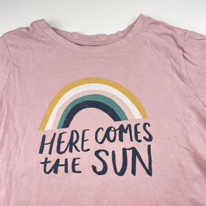 Girls Target, organic cotton tee / top, rainbow, FUC, size 10,  