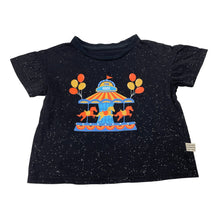 Load image into Gallery viewer, Girls CutePanda's, black tee / top, carousel, GUC, size 5,  