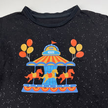 Load image into Gallery viewer, Girls CutePanda's, black tee / top, carousel, GUC, size 5,  