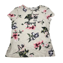Load image into Gallery viewer, Girls H&amp;M, floral lightweight cotton tee / top, GUC, size 9-10,  