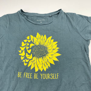 Girls Favourites, cotton tee / top, sunflower, GUC, size 10,  
