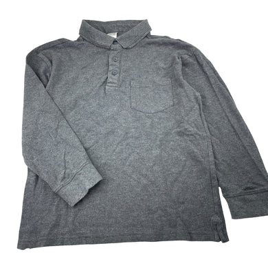 Boys Anko, grey cotton long sleeve polo top, GUC, size 10,  