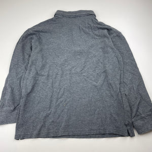 Boys Anko, grey cotton long sleeve polo top, GUC, size 10,  
