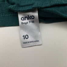 Load image into Gallery viewer, Boys Anko, green cotton long sleeve tee / top, GUC, size 10,  