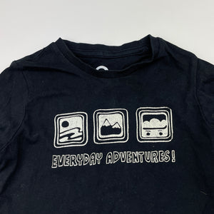 Boys Brilliant Basics, black cotton long sleeve tee / top, EUC, size 3,  