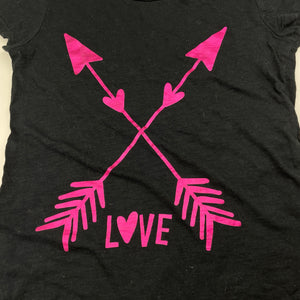 Girls Mango, black cotton tee / top, GUC, size 14,  
