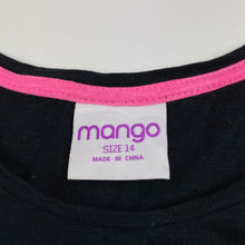 Load image into Gallery viewer, Girls Mango, black cotton tee / top, GUC, size 14,  