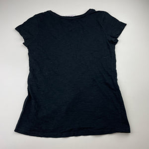 Girls Mango, black cotton tee / top, GUC, size 14,  