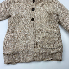 Load image into Gallery viewer, Girls Pumpkin Patch, thick fleece lined chunky knit hooded cardigan, GUC, size 2,  