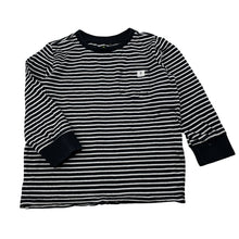 Load image into Gallery viewer, Boys Cotton On, black &amp; white stripe cotton long sleeve top, GUC, size 4,  